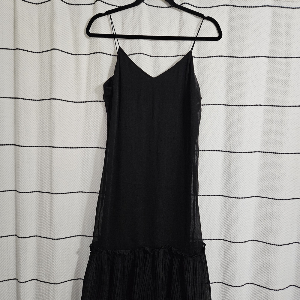 Elegant Black Spaghetti Strap Dress
